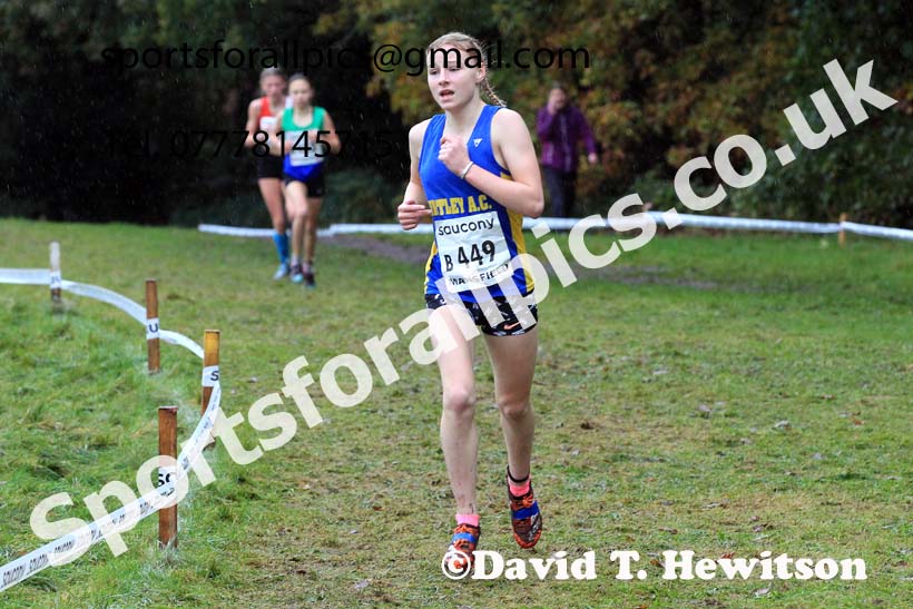 Girls Under-13s 2023 National Cross Country Relays, Berry Hill Park, Mansfield.  Photo: David T. Hewitson/Sports for All Pics